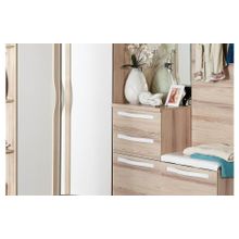 Алмаз. Любимый дом Марта Тумба комбинированная с зеркалом (Белый Дезира Эш)