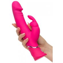 Розовый вибратор-кролик Realistic Dual Density Rechargeable Rabbit Vibrator - 25,5 см. (225594)