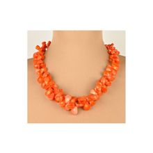 Бусики-Колечки Бусы Коралл "Бабочка" арт. П2398