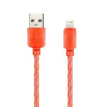 Кабель USB 2.0 Am=>Apple 8 pin Lightning, 1 м, красный, SmartBuy (ik-512SPS red)