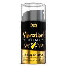INTT Жидкий интимный гель с эффектом вибрации Vibration! Vodka Energy - 15 мл.