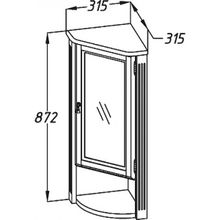 Opadiris Угловой шкаф Клио 32 L белый