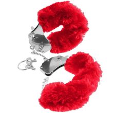 Pipedream Меховые красные наручники Original Furry Cuffs