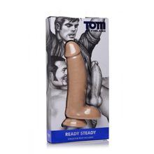 XR Brands Большой гладкий фаллоимитатор Ready Steady Realistic Dildo - 26 см.