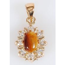 Кулон с тигровым глазом "С лучами"