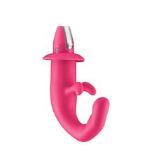 NMC Розовый вибромассажер с клиторальным стимулятором FINGER C VIBRATOR