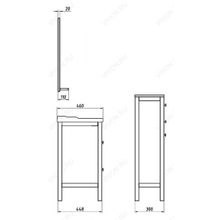 ASB-Woodline Зеркало для ванной Римини 60 бук тироль, массив ясеня