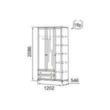 Модули Ижмебель Ника-Люкс 18р Шкаф трехдверный