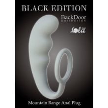 Lola toys Серое эрекционное кольцо с анальным стимулятором Mountain Range Anal Plug (серый)