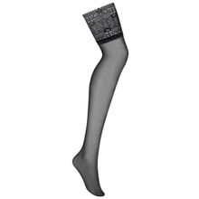 Obsessive Чулки с широким цветочным кружевом Intensa Stockings (L-XL   черный)