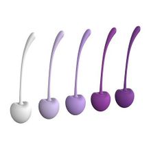 Dream Toys Набор из 5 фиолетово-белых шариков CHERRY KEGEL EXERCISERS (фиолетовый с белым)