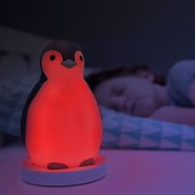 Беспроводная колонка,будильник и ночник пингвинёнок Пэм (PAM) ZAZU (серый)