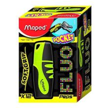 Текстовыделитель FLUO PEPS POCKET 1-5 мм, желтый, MAPED