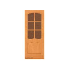 Дверь с покрытием ПВХ. модель: Альфа ПО (Размер: 700 х 2000 мм., Цвет: Итальянский орех, Комплектность: + коробка и наличники)