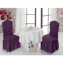 Чехлы на стулья: Чехлы на стулья (2 шт) цвет фиолетовый