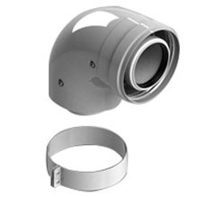 Stout элемент дымохода конденсац. колено 90°  адаптер 90° ?60 100 м п PP-FE (Vaillant, Ariston)