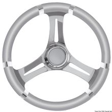 Osculati B soft polyurethane steering wheel grey SS 350mm, 45.136.02