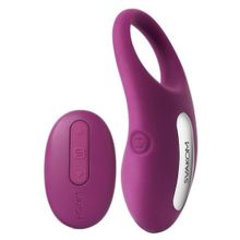 Фиолетовое эрекционное кольцо Winni Violet с вибрацией и пультом ДУ Фиолетовый