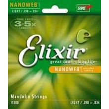 11500 NANOWEB Комплект струн для мандолины, Light, 10-34, Elixir