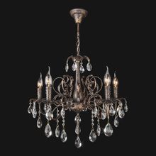 Eurosvet 3113 5 черный с золотом прозрачный хрусталь Strotskis