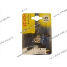 Лампа галоген 12V Н3 55W Pk22s BOSCH Long Life Daytime 053