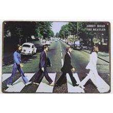 Металлическая табличка эмалировонная BEATLES ABBEY ROAD 30 х 30 см