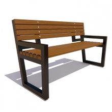 Скамейка уличная «МУРОМ» (1,5 м (38 кг.))