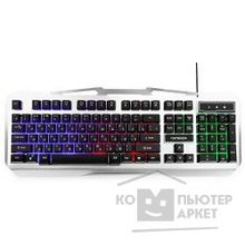 Гарнизон Клавиатура игровая GK-500G, металл, подсветка, USB, черный серый, антифантомные клавиши