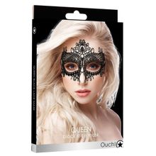 Shots Media BV Черная кружевная маска на глаза Queen Black Lace Mask