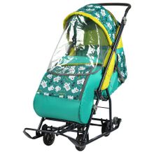 НИКА Cанки-коляска Умка 3-1Мишки Изумруд