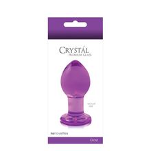 NS Novelties Фиолетовая стеклянная анальная пробка Crystal Medium - 7,6 см.