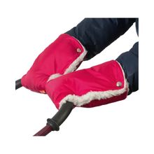 Чудо Чадо На коляску меховые вишневые