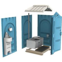 Туалетная кабина ЭКОГРУПП Люкс ECOGR (Цвет: Голубой)