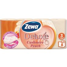 Zewa Deluxe Cashmere Peach 8 рулонов в упаковке 3 слоя