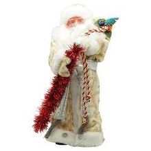 Яркий Праздник Новогодняя фигурка Дед Мороз, золотой, пластик, ткань (16573)