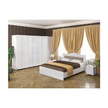 Система Мебели Спальня Афина-4 мягкая спинка белое дерево