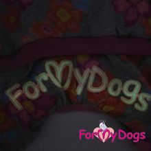 Костюм для собак ForMyDogs Цветы серо-розовый 319SS-2018