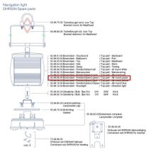 DHR Верхняя часть DHR 55.99.08.00 для зеленого кругового навигационного огня DHR55N