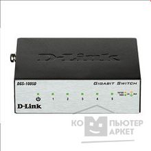 D-Link DGS-1005D I2A Неуправляемый коммутатор с 5 портами 10 100 1000Base-T и функцией энергосбережения