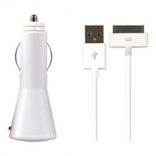Зарядное автомобильное устройство SmartBuy NOVA, 2.1A, 30-pin, iPhone4 iPad, белое (SBP-1100)