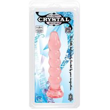 Doc Johnson Анальная елочка из розового геля Crystal Jellies Anal Plug Bumps - 15,2 см. (розовый)