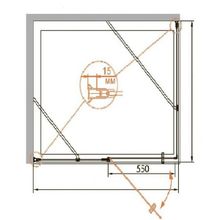 Душевой уголок Cezares Royal Palace A12 (100x100) прозрачное стекло с матовым узором (хром)