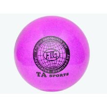 Мяч для художественной гимнастики d-15см Фиолетовый с добавлением глиттера