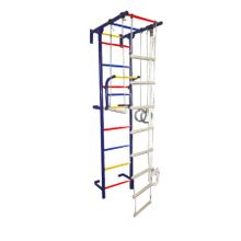 Крепыш Спортивный комплекс Крепыш Г-образный Пристенный, цвет серый, перекладины металлические с ПВХ покрытием, разноцветные