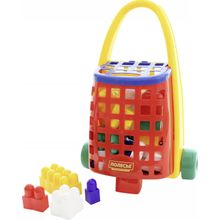 Забавная тележка + конструктор Combi Blocks (34 элемента)