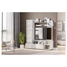 SV-мебель Гостиная МГС 9 Белый   Цемент светлый