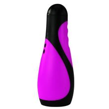 Фиолетовый мастурбатор с вибрацией фиолетовый с черным