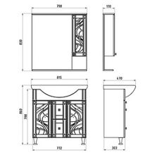 Мебель для ванной ASB-Mebel Альфа кристалл 80