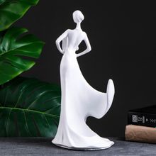 Подставка под бутылку Леди белая, 16х14х35см