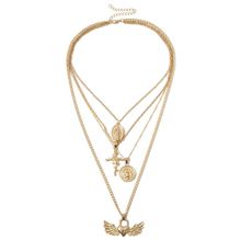 Многослойное колье "Окрыленное сердце" (арт. 81142-4)